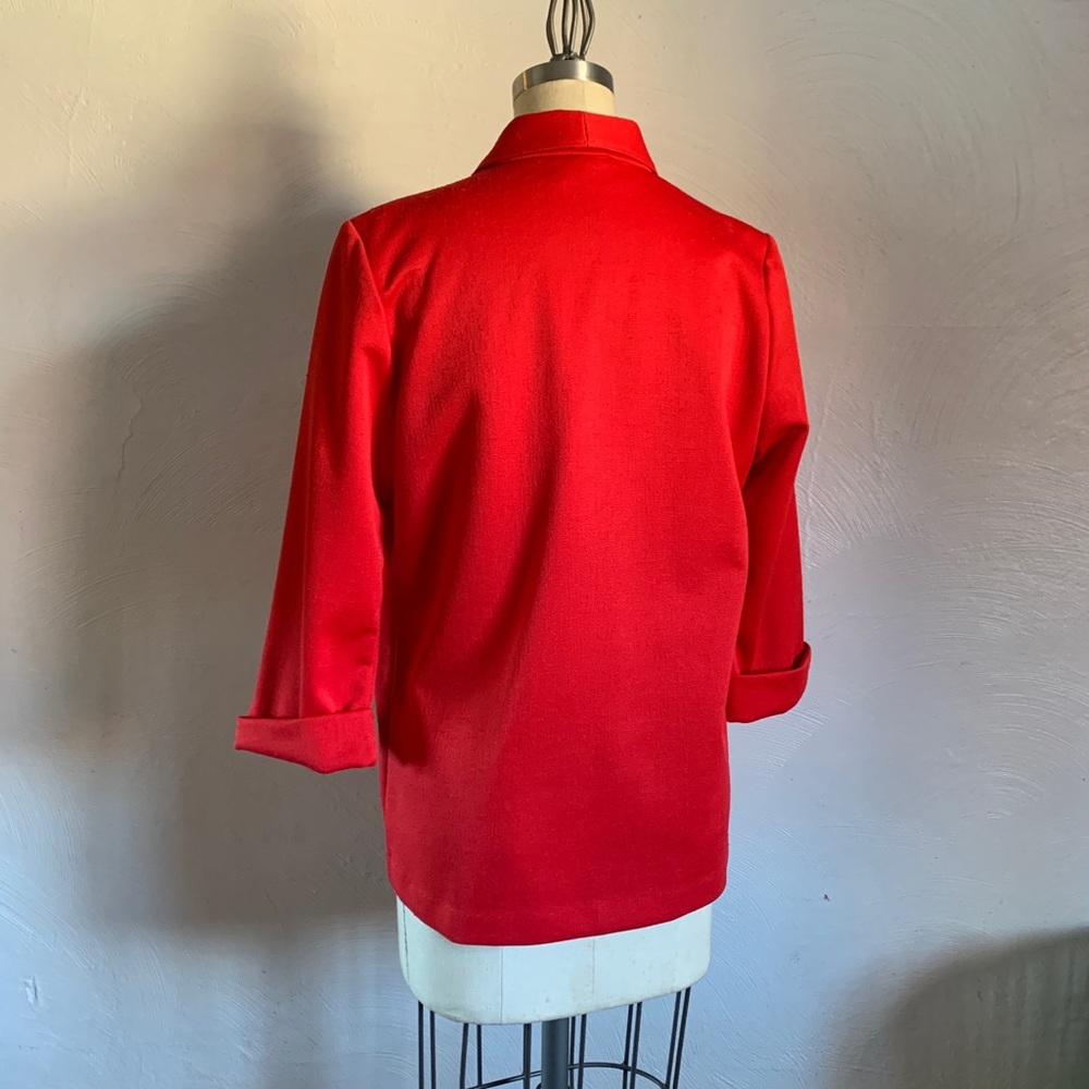 Vintage Red Single Button Lightweight Blazer Toma… - image 3